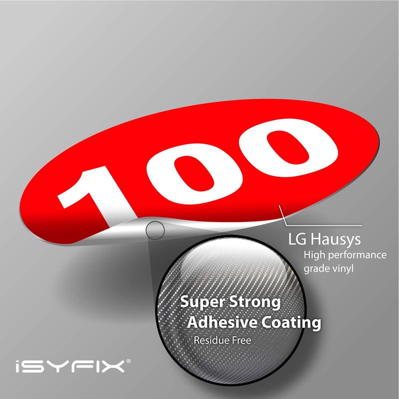 iSYFIX Red Consecutive Number Stickers â€“ 1 to 100, 2-inch, 1 Set â€“ Vinyl Self Adhesive Premium Decal, Ideal for Inventory, Storage, Organizing, Boxes, Bins, Toolbox, Lockers & More, Indoor/Outdoor - Image 3